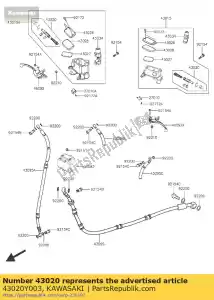 Kawasaki 43020Y003 zuiger-comp-rem - Onderkant