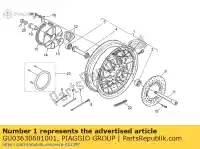 GU03630601001, Piaggio Group, roue arrière moto-guzzi california ev v 1100 1997, Nouveau