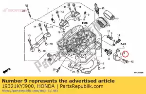 Honda 19321KYJ900 deksel, thermostaat - Onderkant