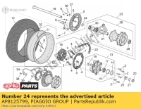 AP8125799, Aprilia, abstandshalter, Neu