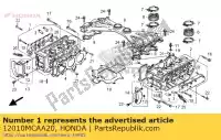 12010MCAA20, Honda, head assy., r. cylinder honda gl 1800 2004 2005 2006 2007 2008 2009 2010 2012 2013, New