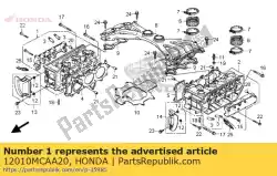 Aqui você pode pedir o head assy., r. Cilindro em Honda , com o número da peça 12010MCAA20: