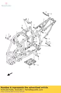 suzuki 4191207G00 placa, eng mtg f - Lado inferior