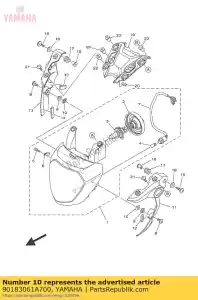 yamaha 90183061A700 nut, spring - Bottom side