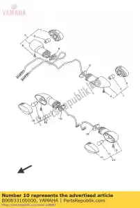 yamaha B90833100000 knipperlicht voorzijde 1 - Onderkant