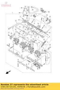 yamaha 5JW139730100 pijp, brandstof 3 - Onderkant