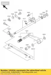 Qui puoi ordinare leva assy cambio, lin da Kawasaki , con numero parte 132421306: