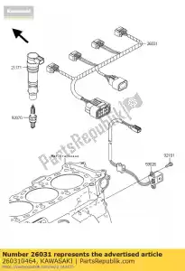 kawasaki 260310464 cablaggio zx1000d6f - Il fondo