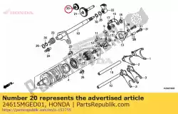 Ici, vous pouvez commander le vitesse, réduction de changement de vitesse (45t / 7t) auprès de Honda , avec le numéro de pièce 24615MGED01: