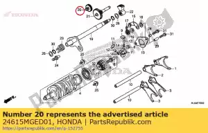 honda 24615MGED01 gear, shift reduction (45t/7t) - Bottom side