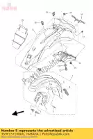 3S9F15710000, Yamaha, graphique, garde-boue avant 1 yamaha yb 125 2008, Nouveau