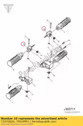 gaffel assy van Triumph, met onderdeel nummer T2070826, bestel je hier online: