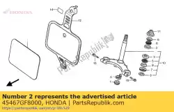 Here you can order the guide, brake cable from Honda, with part number 45467GF8000: