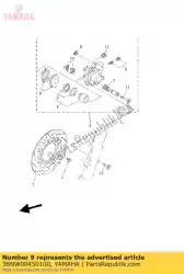 Ici, vous pouvez commander le frein, kit de plaquettes auprès de Yamaha , avec le numéro de pièce 3BNW00450100: