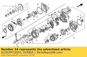 honda 91002MT3003 rodamiento, bola radial, 6003 - Lado inferior