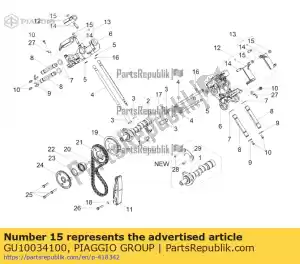 Piaggio Group GU10034100 porca - Lado inferior