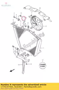 suzuki 1774147H00 bracket comp, ra - Lado inferior