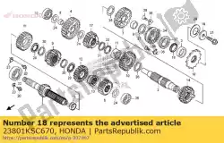 Qui puoi ordinare pignone, trasmissione (14t) da Honda , con numero parte 23801KSC670: