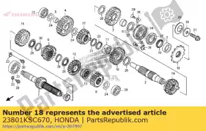 Honda 23801KSC670 pignone, trasmissione (14t) - Il fondo