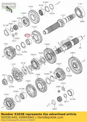 Here you can order the bushing,input 5th gea from Kawasaki, with part number 920281449: