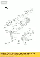 330321034, Kawasaki, braccio oscillante albero z550-g1 kawasaki eliminator gt kvf zl 300 400 550 600 1986 1987 1988 1989 1991 1993 1994 1995 2000 2001 2002, Nuovo