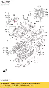 Suzuki 1127324B00 cushion,rlcap - Bottom side