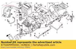 Aquí puede pedir marca, precaución de la batería de Honda , con el número de pieza 87506MM5600: