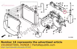 Here you can order the cap assy., reserve tank from Honda, with part number 19106GET000: