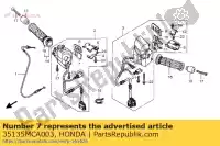 35135MCA003, Honda, piatto, ornamento (b) honda gl goldwing a gold wing  gl1800a 1800 , Nuovo