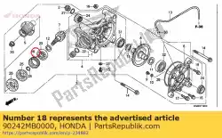 Here you can order the nut, lock, 64mm from Honda, with part number 90242MB0000: