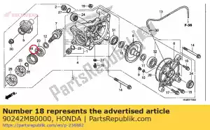 honda 90242MB0000 nut, lock, 64mm - Bottom side