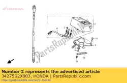 Here you can order the bulb,wedge base from Honda, with part number 34275S2X003: