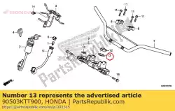 Here you can order the no description available from Honda, with part number 90503KTT900: