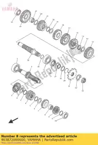 yamaha 903872000600 collar - Bottom side