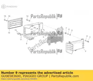 Piaggio Group GU06583600 spacer - Bottom side