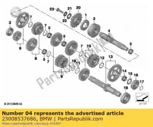 bmw 23008537686 main shaft - Bottom side