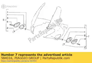 Piaggio Group 584016 tourner sig. lampe - La partie au fond
