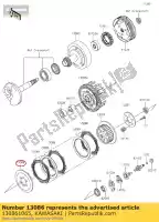 130861065, Kawasaki, wiel-koppeling kawasaki klx  a c l d klx110 br125 z125 pro krt klx110l replica 110 125 , Nieuw