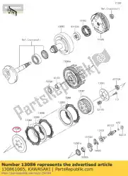 Here you can order the wheel-clutch from Kawasaki, with part number 130861065: