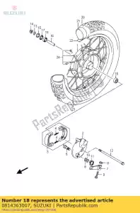 suzuki 0814363007 roulement à billes - La partie au fond