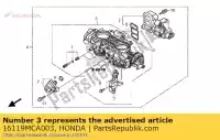 16119MCA003, Honda, quedarse, cable honda gl goldwing a bagger f6 b  gold wing gl1800a gl1800b 1800 , Nuevo