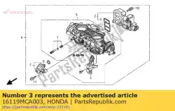 Aquí puede pedir quedarse, cable de Honda , con el número de pieza 16119MCA003: