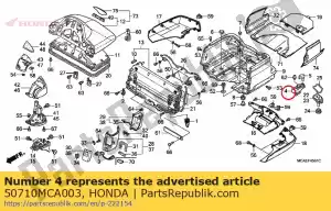 Honda 50710MCA003 houder assy., helm - Onderkant