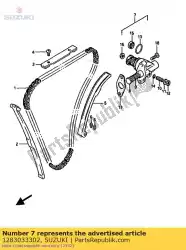 Here you can order the adjuster,cam ch from Suzuki, with part number 1283033302: