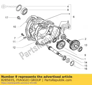 Piaggio Group 8285655 eixo de transmissão - Lado inferior