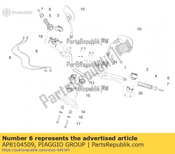 Aprilia AP8104509, Peso anti.v, nero, OEM: Aprilia AP8104509