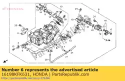 Aquí puede pedir tubo de Honda , con el número de pieza 16198KFK631: