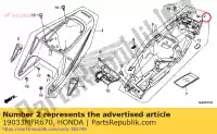 19033MFR670, Honda, caucho, parrilla de rad honda vt  cx cbr rr rra fa cxa f fury vt1300cx vt1300cxa cbr600ra cbr600rr 1300 600 , Nuevo