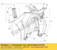 653705000C, Piaggio Group, piastra posteriore completa per protezione gambe piaggio mp 125 250 300 400 500 2006 2007 2008 2009 2010 2011, Nuovo