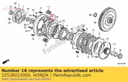 Aqui você pode pedir o anel, tampão de peso da embreagem em Honda , com o número da peça 22536033000: